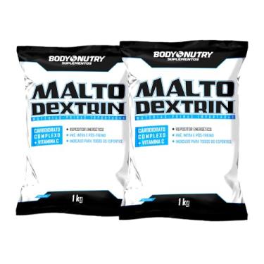 Imagem de Kit 2x Maltodrextrina 1kg Repositor Energético Pré e Pós Treino Fonte de Carboidratos + Vitamina C Auxilia na recuperação da Função Muscular Matéria Prima Importada Original - Body Nutry (1Kg, Laranja)
