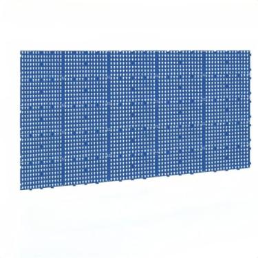 Imagem de Painel de Ferramentas Perfurado Modular 148x87 + 120 Ganchos Pegboard Organizador Parede(Azul)