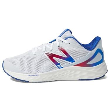 Imagem de New Balance Tênis masculino Arishi Fresh Foam v4 - Criança grande, Quartzo cinza/Team Royal/Team Red, 3.5 Wide Big Kid