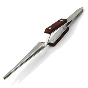 Imagem de MMOBIEL Industrial Precision Fiber Grip Soldering Tweezer Cross Locking Straight Pointed Tip Stainless Steel for Electronics Repair, Jewelry, Computer, Laboratory Work etc.