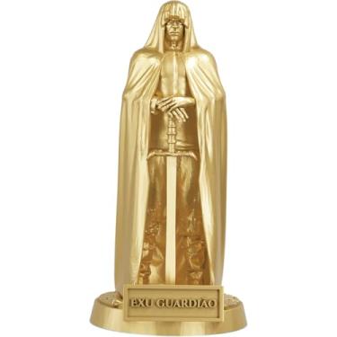 Imagem de Estátua Exu Guardião Imagem Umbanda Candomblé (Cor Ouro)