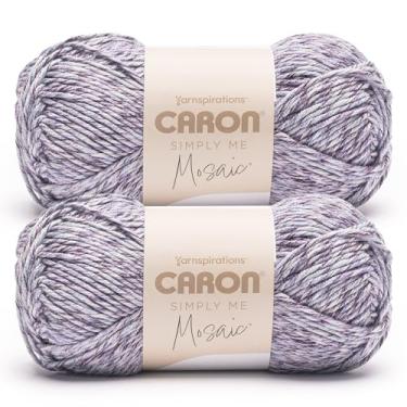 Imagem de Caron Simply Me Fio de ágata roxa mosaico - pacote com 2 unidades de 140 g - 62% acrílico, 20% nylon, 18% lã - nº 5 volumoso - 173 jardas - tricô/crochê