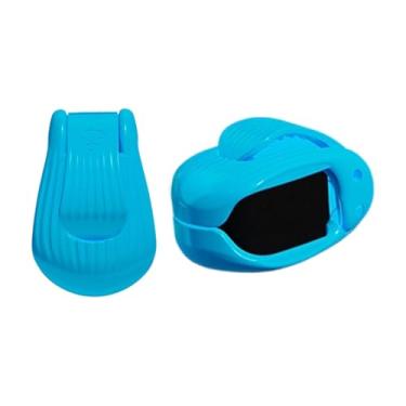 Imagem de Pegciuho 2 Correias para Suporte de Vara de Pesca Wrap Gear, 2 Níveis de Ajuste, 4,5 X 3 Cm, Clipes para Vara de Pesca, para Garagem, Piso, Exterior, Azul, Tamanho real