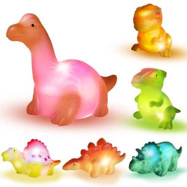 Imagem de Brinquedos de banho: dinossauro flutuante KIDPAPA com luz para criança