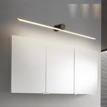 Imagem de GZZBMY Luzes de parede LED espelho luz banheiro 3 temperatura de cor regulável moderno lâmpadas de parede luz de imagem iluminação de parede de metal para sala de estar quarto penteadeira armário de