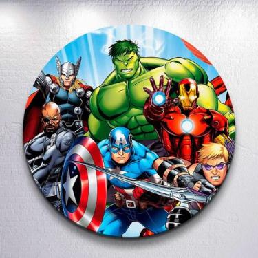 Imagem de Capas p/ Painel Redondo Festa Infantil Super Heróis Vingadores Sublima