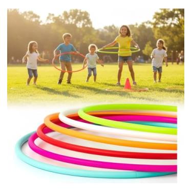 Imagem de Kit 10 Bambolês Arco Infantil Resistente 63cm Reforçado Sortidos