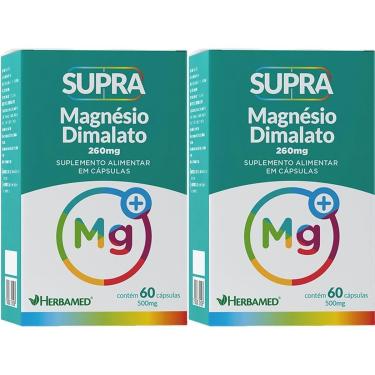 Imagem de Kit 2X Supra Magnésio Dimalato - 500mg 60 Cápsulas - Herbamed-Masculino