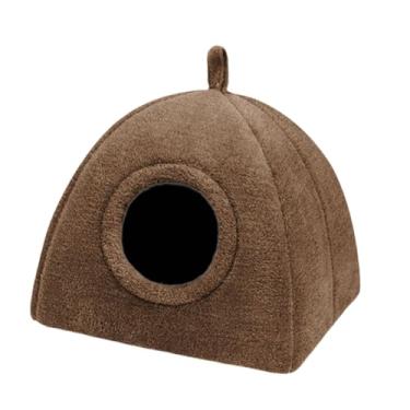 Imagem de Generic Cama para gato, casinha para cachorro, fofa, macia, antiderrapante, inverno, grossa, almofada para gato, para coelhos, filhotes, gatos, Marrom