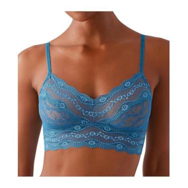 Imagem de b.tempt'd Sutiã feminino de renda Kiss, Azul marroquino, GG