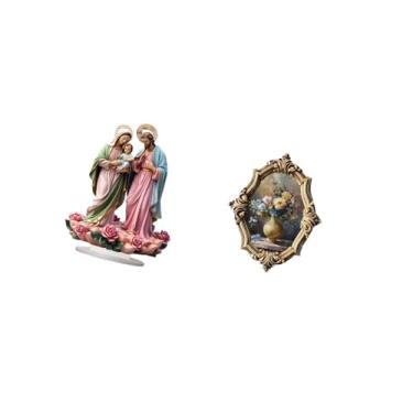 Imagem de Vaveren Decoração de Mesa de Resina Acrílica, Artesanato Vintage, Ornamento de Mesa Exclusivo, Moldura de Foto, Presente para Casa, Canto de Férias, Lareira,