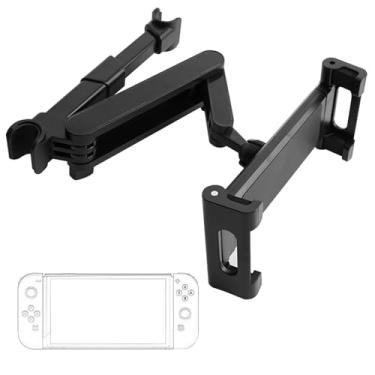 Imagem de GEEKRIA Suporte de encosto de cabeça para carro, suporte de encosto de cabeça ajustável em ângulo compatível com Nintendo Switch/Switch OLED/Switch Lite, acessórios de jogos suporte universal para
