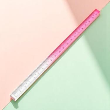 Imagem de Generic 1 régua quadrada 20 cm +/-5% de precisão acrílico gradiente rosa 20 x 1 x 1 cm