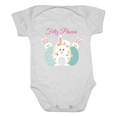 Imagem de Body de Bebê Feliz Páscoa - Vem Bebê, Pascoa06a, P - Manga Longa