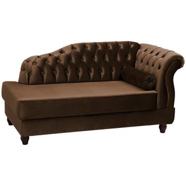 Imagem de Recamier Diva Chaise Capitone 160 Cm Pes Mdf Gane Sl 942 Veludo Peer Sl 942