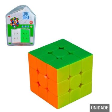 Imagem de Cubo Mágico PRO 3x3 5,5cm Médio Neon Color - Tudo em Caixa