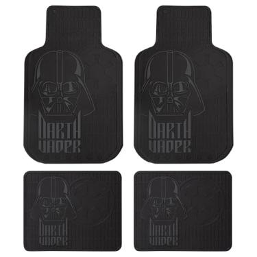 Imagem de Plasticolor 008891Z04 Star Wars Darth Vader Design moderno Conjunto de tapetes dianteiros e traseiros - 4 peças
