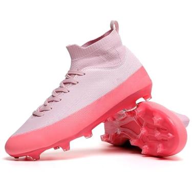 Imagem de TOPSFEBA Chuteiras de futebol para homens e mulheres, sapatos de futebol de interior, unissex, sapatos de beisebol juvenil, sapatos de rúgbi, adulto, AG FG TF, botas de futebol, largo, tênis de treino