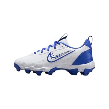 Imagem de Nike Chuteira de beisebol Force Trout 9 Keystone Big Kids (FB9731-101, branco/azul marinho/Hyper Royal), Branco/Azul Marinho Meia-Noite/Hyper Royal, 15