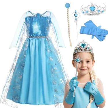 Imagem de Fantasia Vestido Infantil De Princesas Com Acessórios Meninas - Bimpor