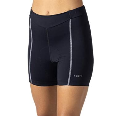 Imagem de Terry New Bermuda feminina de ciclismo Bella de 13 cm – Um dos melhores shorts de ciclismo disponíveis para mulheres com camurça Flex Air, Black/Gray, Large