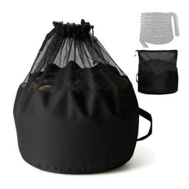 Imagem de J Bryant Bolsa de armazenamento de corda de batalha extragrande – Saco de transporte resistente para cordas de treinamento, cordas de pular e acessórios de academia (preto)