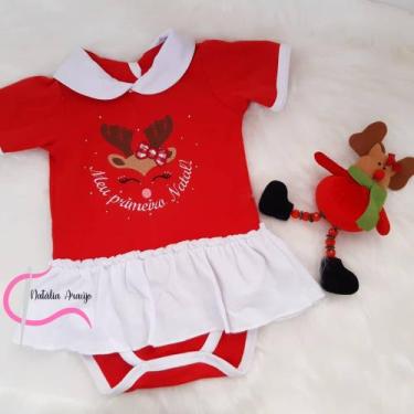 Imagem de Body de bebê personalizado de Natal cavado - Natália Araujo HD, Rena2,