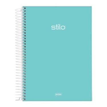 Imagem de Caderno Universitário Capa Dura 10 Matérias 160 Folhas Jandaia Stilo Pastel Verde