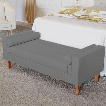Imagem de Recamier Baú Félix Solteiro 120cm Corano Cinza
