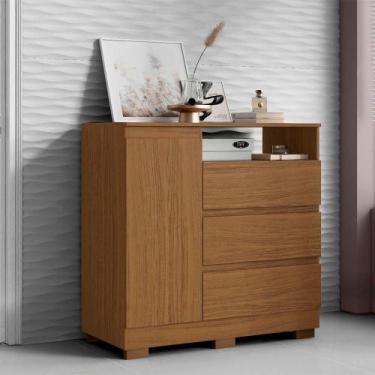 Imagem de Cômoda Quarto Com 1 Porta Sapateira 97cm Tayna Atacama A09 - D'rossi