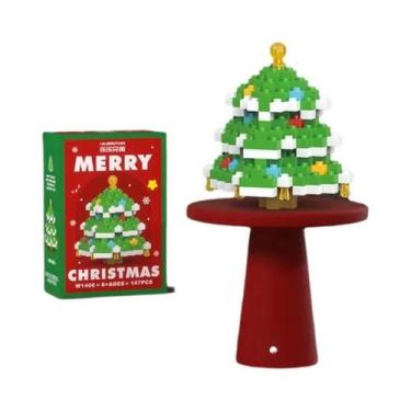 Imagem de Blocos de Construção de Natal para Crianças - Papai Noel e Rena - Deco