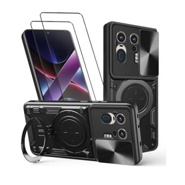 Imagem de Capa para Motorola Moto Edge 50 Ultra Capinha à prova de choque - com protetor de tela, suporte para anel