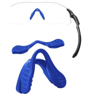 Imagem de HILEEN Almofadas de nariz de substituição para Oakley EVZero Path OO9308 | EVZero Pitch OO9383 | EVZero Range OO9327 | EVZero Stride OO9386 | EVZero Blades OO9454 Óculos de sol 1 conjunto - Azul