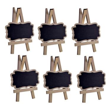 Imagem de Kit Mini Lousa Cavalete Madeira P/Identificar Comida Festa Buffet Decoracao Casamento Lousinha (6)