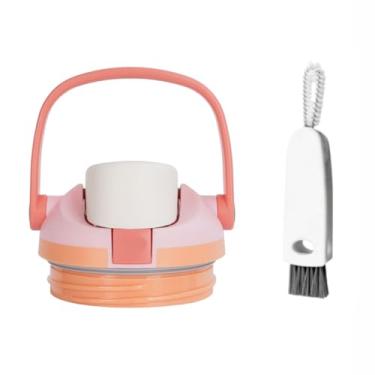 Imagem de Tampa de substituição compatível com garrafa de água Owala FreeSip Sway de 850 g, com 1 escova de limpeza de tampa (rosa, Sway, 850 g)