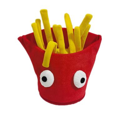 Imagem de Chapéu engraçado de batatas fritas inspirado em comida para cosplay