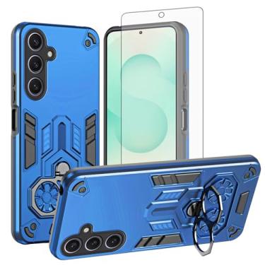 Imagem de Asuwish Capa de telefone para Samsung Galaxy S25 Plus S25+ 5G Capa com protetor de tela de vidro temperado e suporte de anel acessórios de celular de couro PU híbrido S25Plus 25S + S 25 25+ SM-S936U
