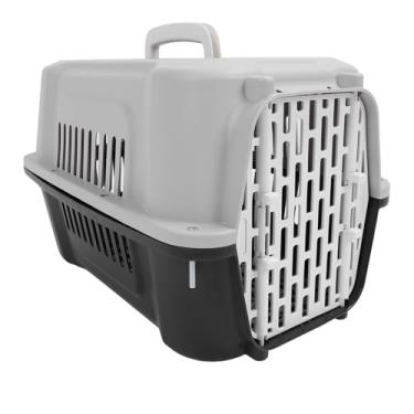 Imagem de Pssopp Caixa de Transporte para Gatos, Cães, Filhotes, Gatos, Cesta Com Fechadura, Porta Com 4 Lados, Ventilação, Transportador de Animais de Estimação para Casa e Carro Ao Ar Livre