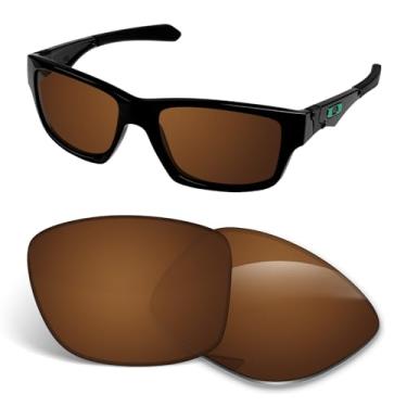 Imagem de Lentes de substituição de 1,5 mm compatíveis com óculos de sol Oakley Jupiter Squared OO9135, antiarranhões e resistentes a impactos - marrom âmbar polarizado
