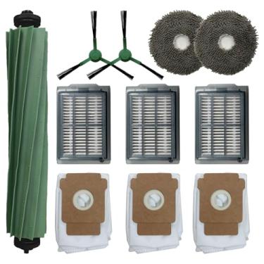 Imagem de (Pacote com 11) Peças de Reposição Plus 505 Combo para iRobot Plus 505 Combo Robô/Plus 405 Aspirador Robô, 1 Escova de Rolo, 3 Sacos de Pó, 2 Almofadas de Esfregão, 2 Escovas Laterais, 3 Filtros HEPA