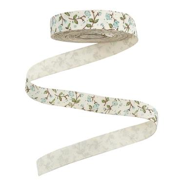 Imagem de letsinstyle Fita de algodão vintage de 10 metros de 0,63 polegadas, fita branca decorativa de creme de primavera, acabamento de poliéster para artesanato de embrulho de festa em casa