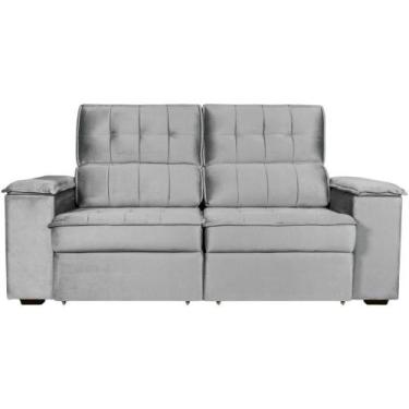 Imagem de Sofá Estofado Gralha Azul Avalon 9204 3 Lugares Retrátil, CHUMBO