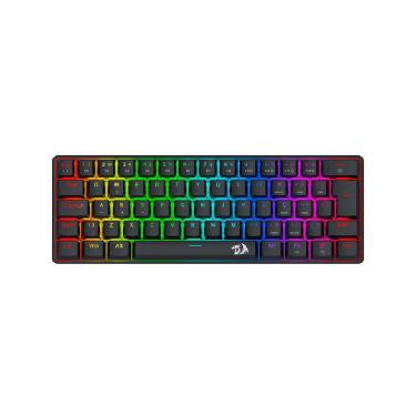 Imagem de Teclado Mecânico Gamer Redragon Jax Switch Marrom Rainbow USB Preto
