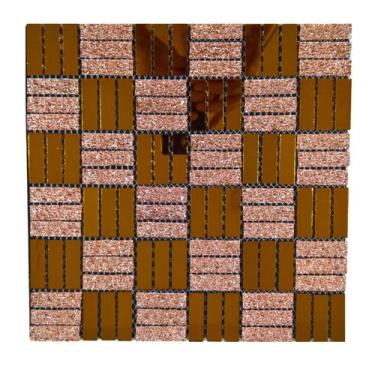 Imagem de Pastilha Adesiva Vidro Decoração Banheiro Cozinha Cobre - NeoBlue