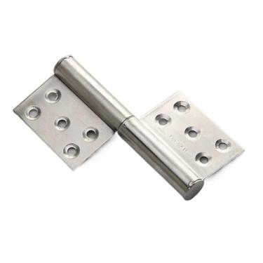 Imagem de Dobradiça de porta grande pesada de 12,7 cm com 3 dobradiças de ferro com bandeira removível