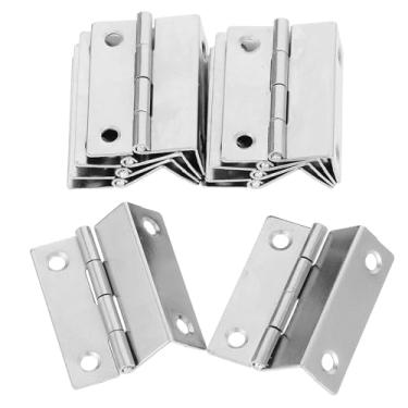 Imagem de 10 peças Dobradiça Dobradiça de Armário Resistente Gaveta Plana Dobrável Ângulo Reto Dobradiças Madeira Cozinha Armário Porta Metal Rolamento de Carga