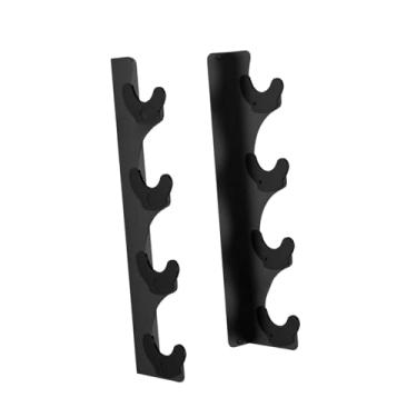 Imagem de harayaa Suporte de parede para barra de musculação, com largura ajustável, e robusto, ideal para academia e uso doméstico.