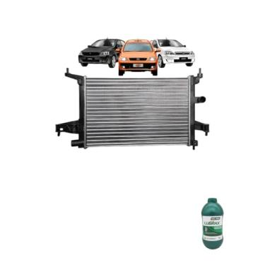 Imagem de Kit Radiador GM Corsa Classic 10> C/S Ar + Aditivo Lubrax Verde Concentrado 1L