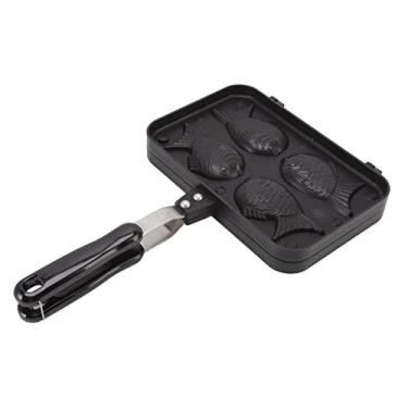 Imagem de Yosoo Health Gear - Moldes de Bolo e Waffle, Antiaderente Taiyaki, Forma de Peixe, 20 x 35 x 3,5 cm, Liga de Alumínio