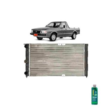 Imagem de Kit Radiador Ford Pampa 1.8 94 + Aditivo Radiador Radiex R1882 Verde